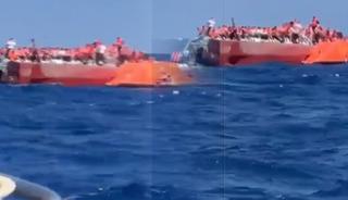 Son dakika! Girne a&ccedil;ıklarında gemi alabora oldu