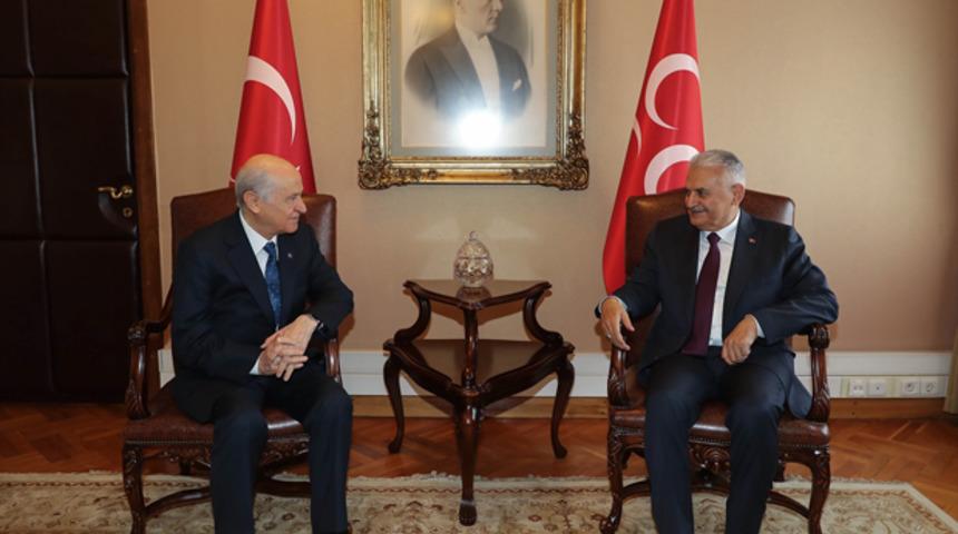 Başbakan Yıldırım, Bahçeli ile bir araya geldi