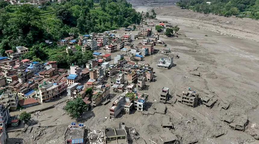 Nepal'deki sel felaketinde can kaybı 788&rsquo;e y&uuml;kseldi