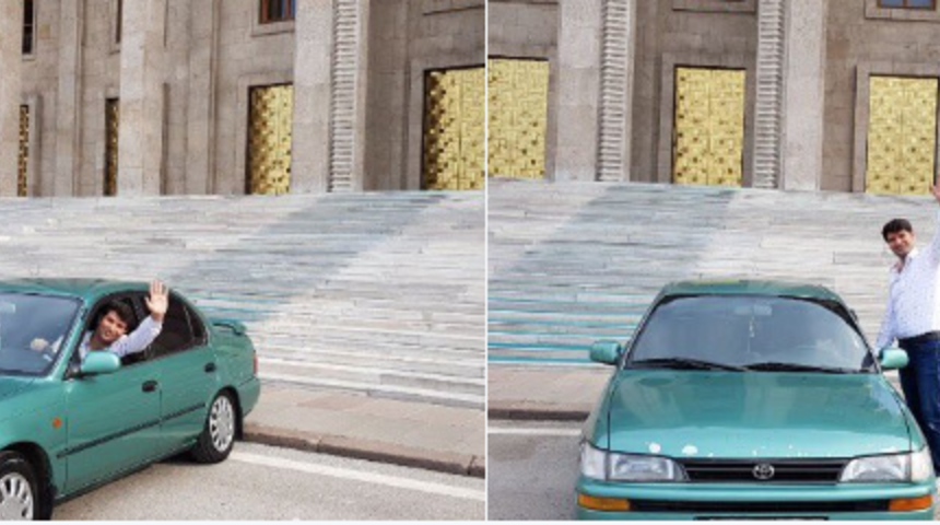 HDP'li Mehmet Ali Aslan, Corolla’sıyla Meclis’e geldi