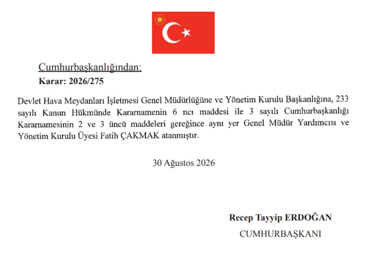 Resmi Gazete de yayımlandı: K&uuml;lt&uuml;r ve Turizm Bakanlığı ndan Bakan Yardımcılığına Coşkun Yılmaz atandı 2