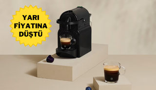 Kompakt ve g&uuml;&ccedil;l&uuml;: Nespresso Inissia Kahve Makinesinde dev fırsat