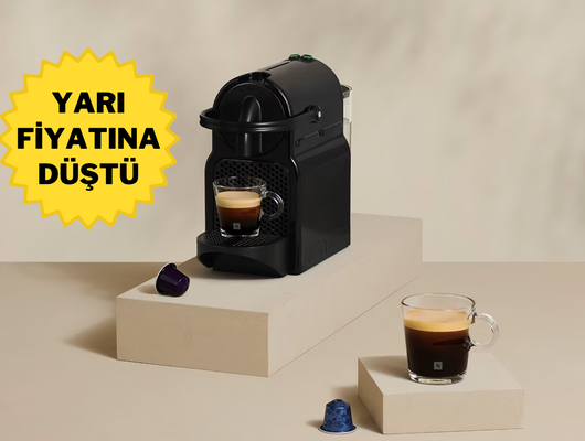 Kompakt ve g&uuml;&ccedil;l&uuml;: Nespresso Inissia Kahve Makinesinde dev fırsat