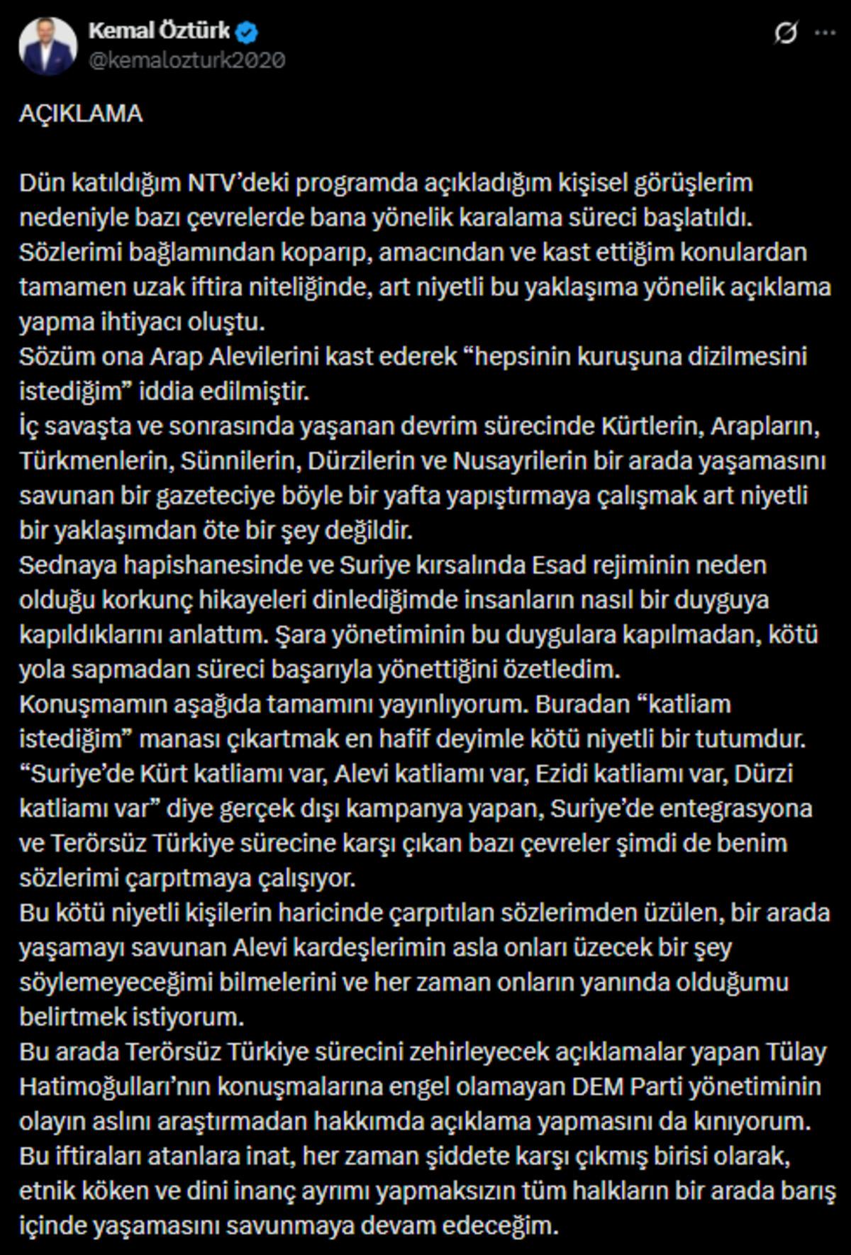 Gazeteci Kemal &Ouml;zt&uuml;rk hakkında g&ouml;zaltı talimatı! Soruşturma başlatıldı 1
