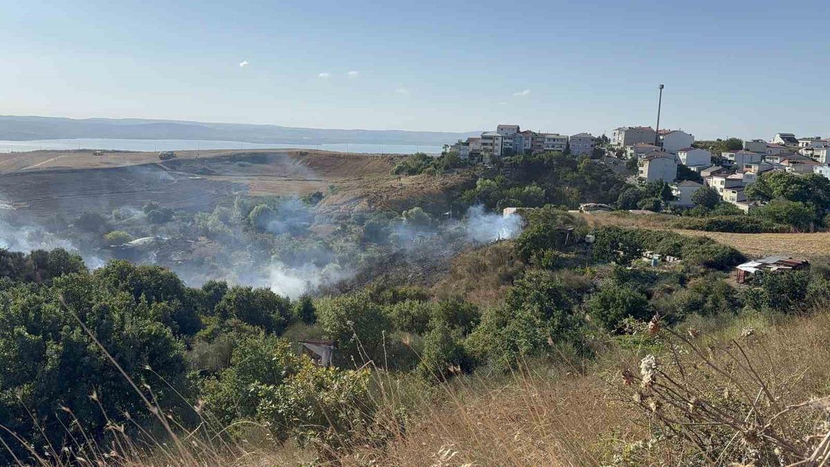 Büyükçekmece’de korkutan tarla yangını: Dumanlar metrelerce yükseldi - Güncel Haberler