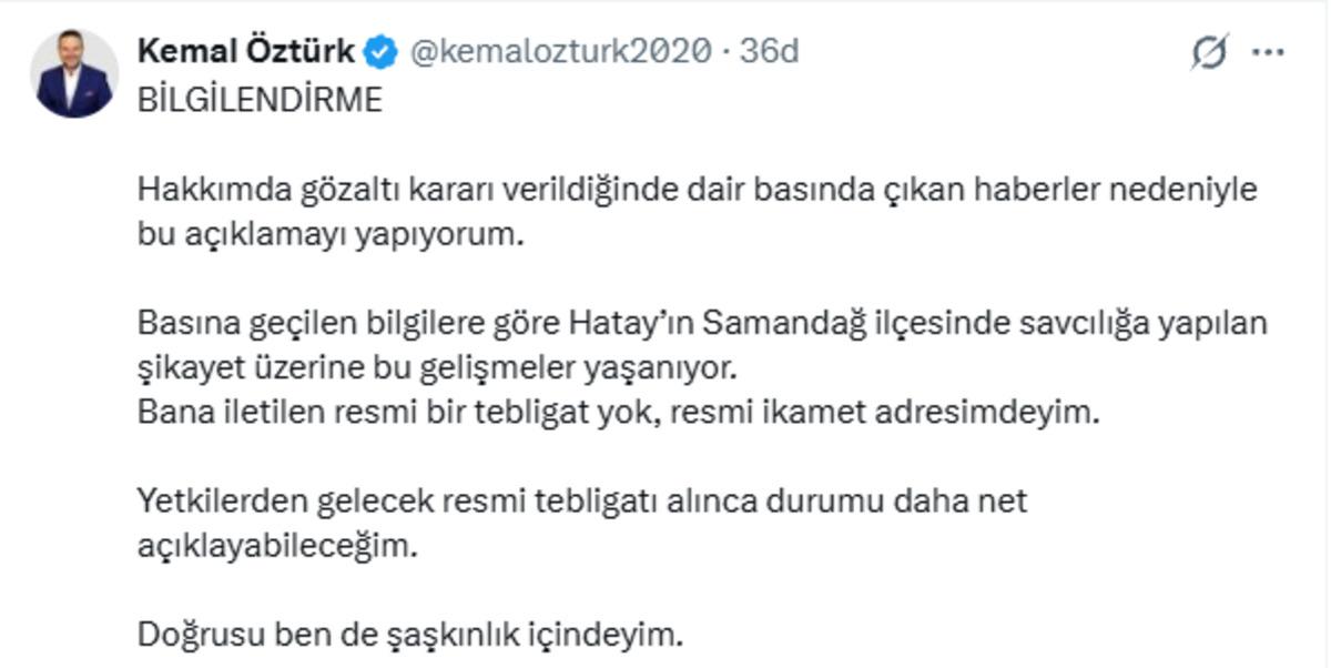 Gazeteci Kemal &Ouml;zt&uuml;rk hakkında g&ouml;zaltı talimatı! Soruşturma başlatıldı 2