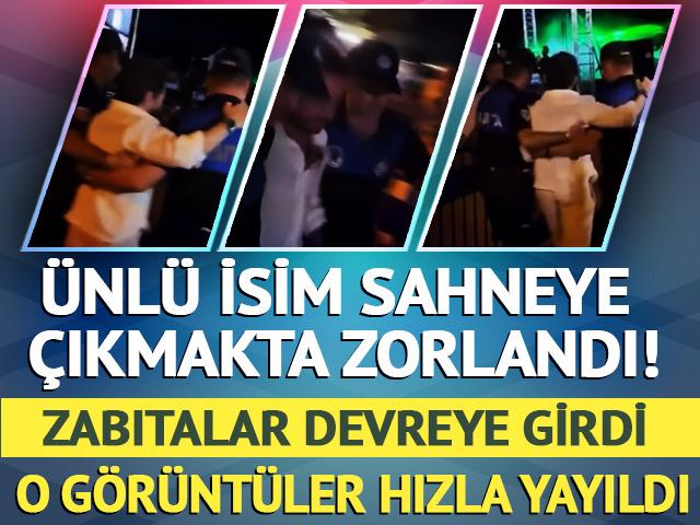 &Uuml;nl&uuml; isim y&uuml;r&uuml;mekte zorlandı! Zabıtalar devreye girdi