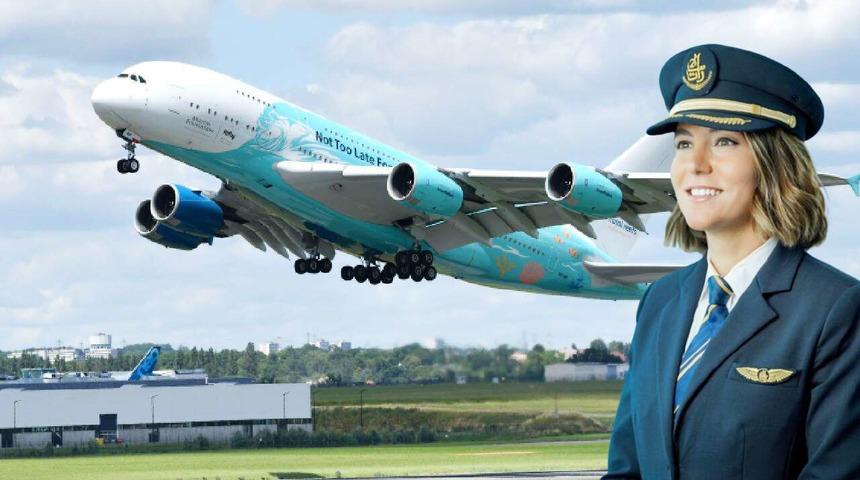 D&uuml;nyanın en b&uuml;y&uuml;k yolcu u&ccedil;ağını Yozgatlı kadın pilot u&ccedil;uruyor! T&uuml;rkiye'nin gururu oldu
