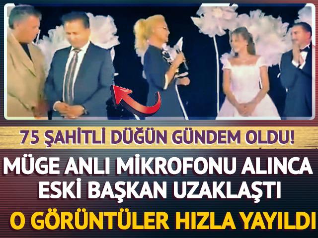 M&uuml;ge Anlı mikrofonu eline alınca eski başkan sahneden uzaklaştı! 
