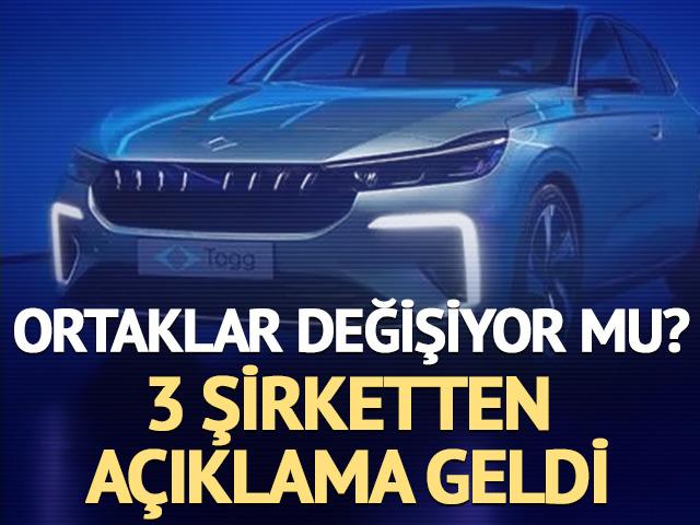 3 şirketten KAP'a a&ccedil;ıklama: Togg'da ortaklık yapısı değişiyor mu? 