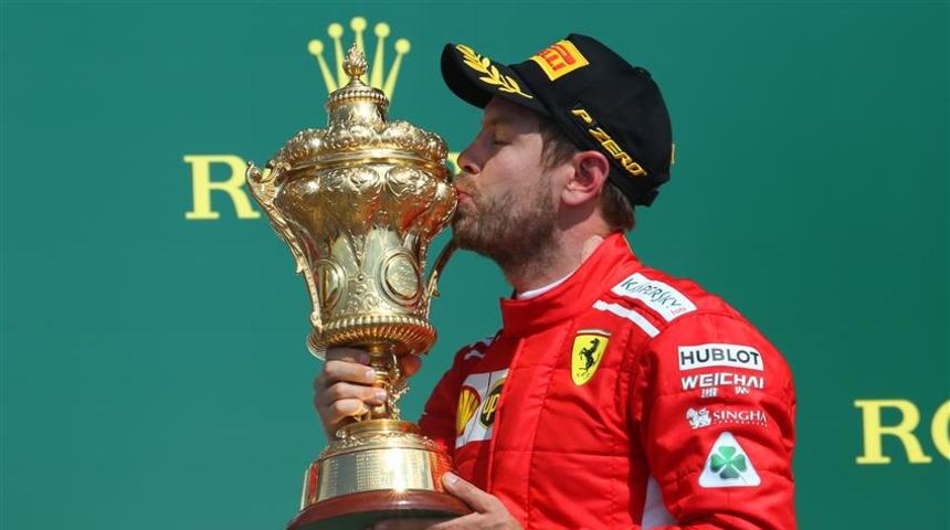 Büyük Britanya'da zafer Sebastian Vettel'in 