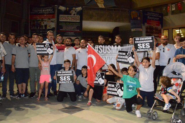 Aydın'da çocuk istismarları protesto edildi