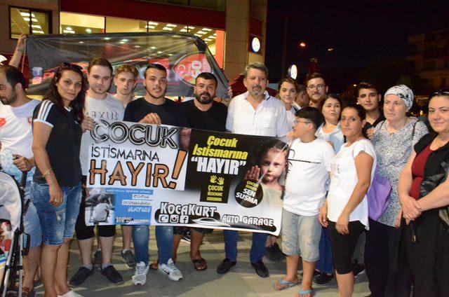 Aydın'da çocuk istismarları protesto edildi