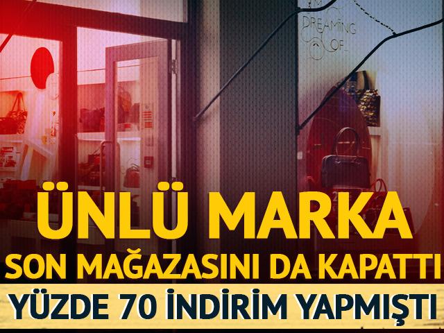 Y&uuml;zde 70 indirim yapmıştı: &Uuml;nl&uuml; marka son mağazasını da kapattı