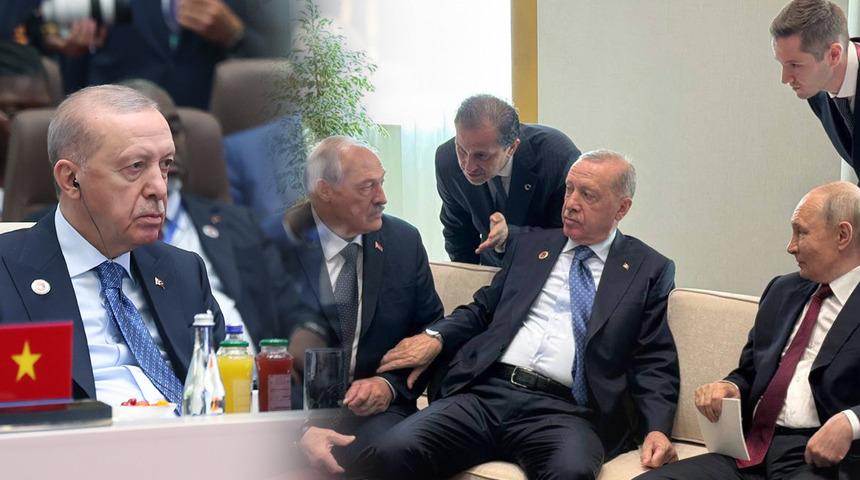 Erdoğan, Putin ve Lukaşenko'dan samimi g&ouml;r&uuml;şme: Şanghay zirvesinden dikkat &ccedil;eken kareler