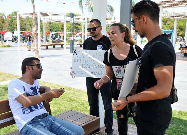 Çocuk tacizlerini protesto sırasında taciz