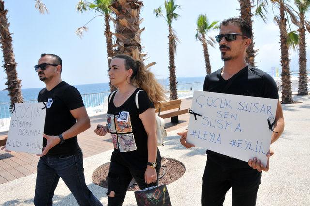 Çocuk tacizlerini protesto sırasında taciz