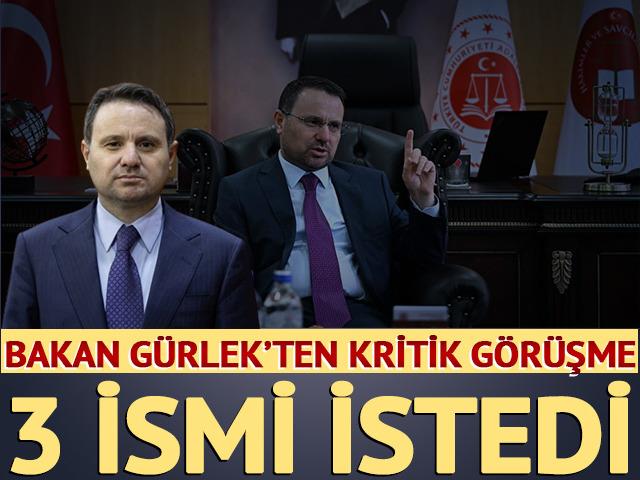 Bakan G&uuml;rlek'ten Yunan mevkidaşıyla kritik g&ouml;r&uuml;şme: 3 ismi istedi