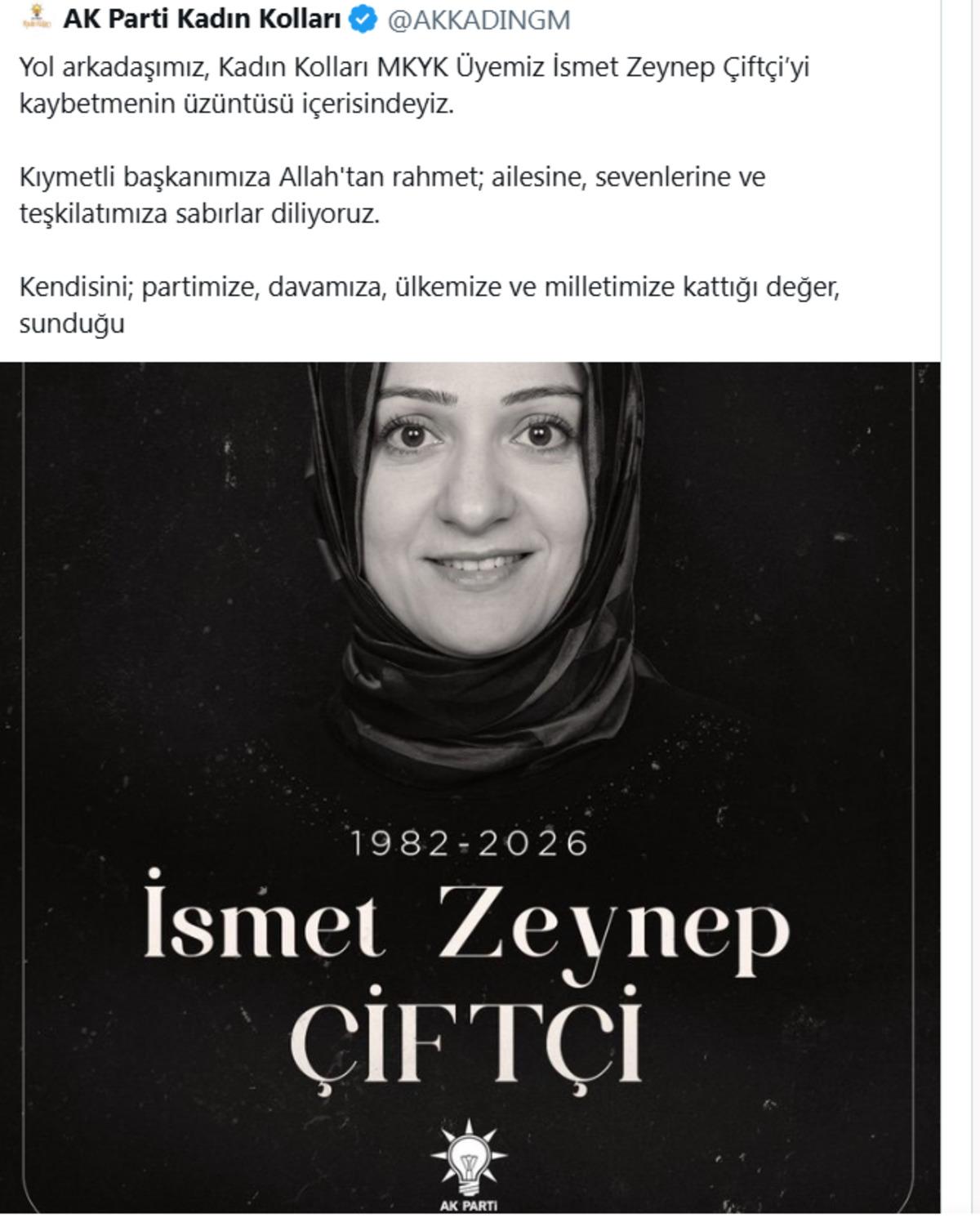 AK Parti nin acı g&uuml;n&uuml;! Cumhurbaşkanı Erdoğan dan başsağlığı mesajı 1