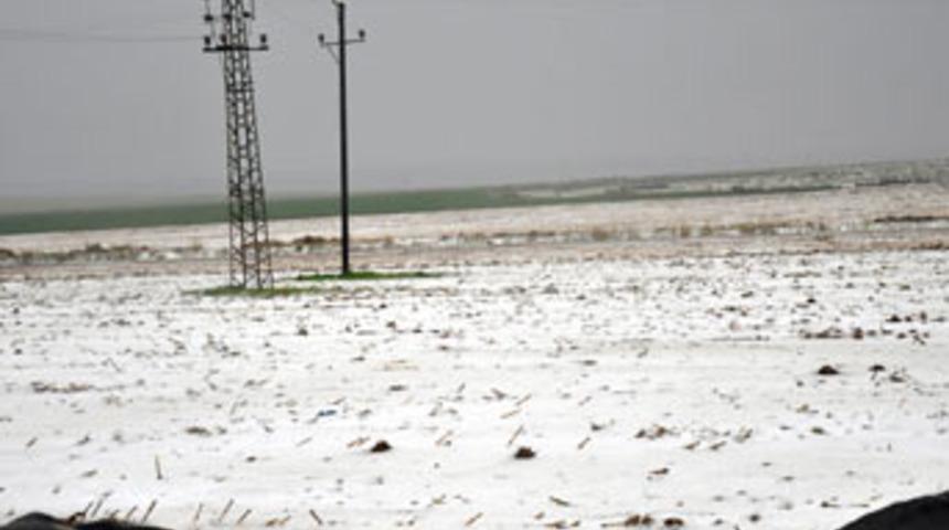 Siverek'te dolu yağışı