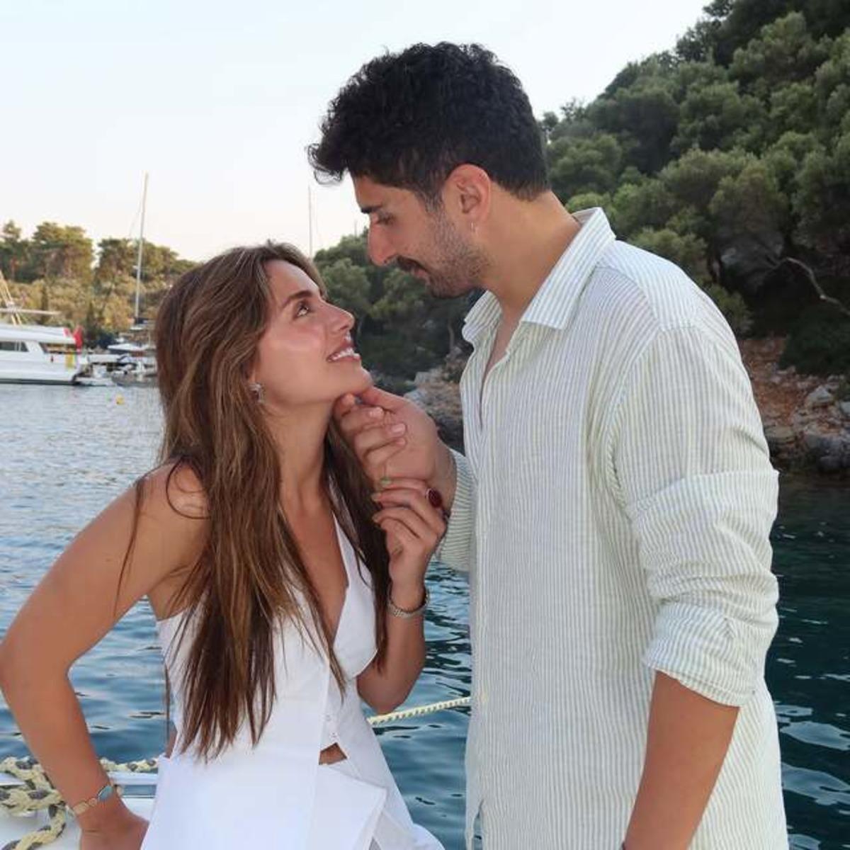 Günler önce nişanlanmıştı! Sıla Türkoğlu ve sevgilisi Ata Ayyıldız tekne tatilinde 2
