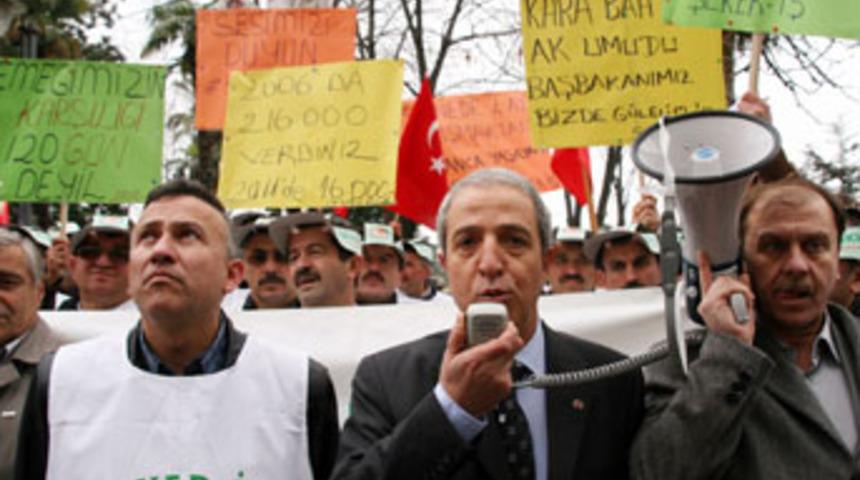 Mevsimlik işçilerin kadro eylemi