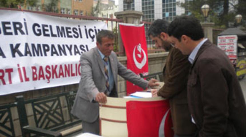 İdam geri gelsin imzası