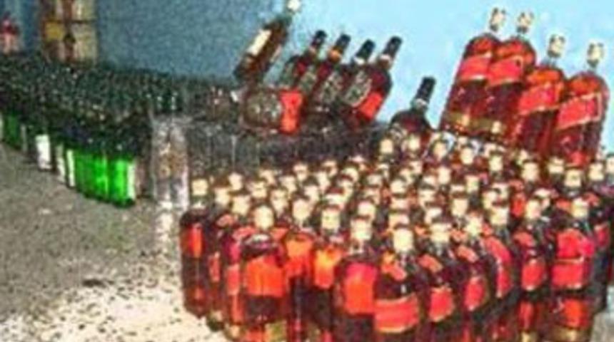 1500 şişe kaçak içki ele geçirildi