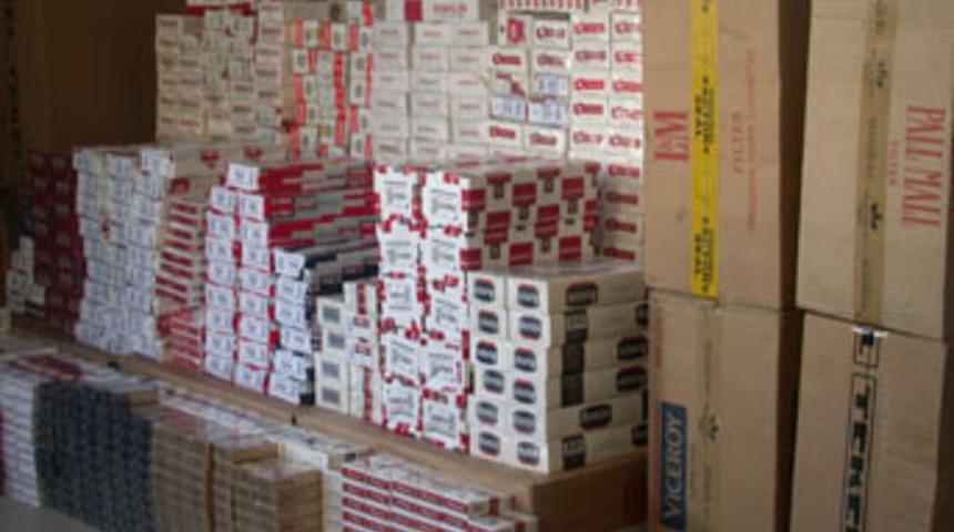 6 bin paket kaçak sigara ele geçirildi