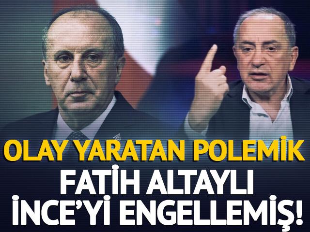 Abdest polemiğinde yeni iddia: 'Fatih Altaylı, Muharrem İnce'yi engelledi'