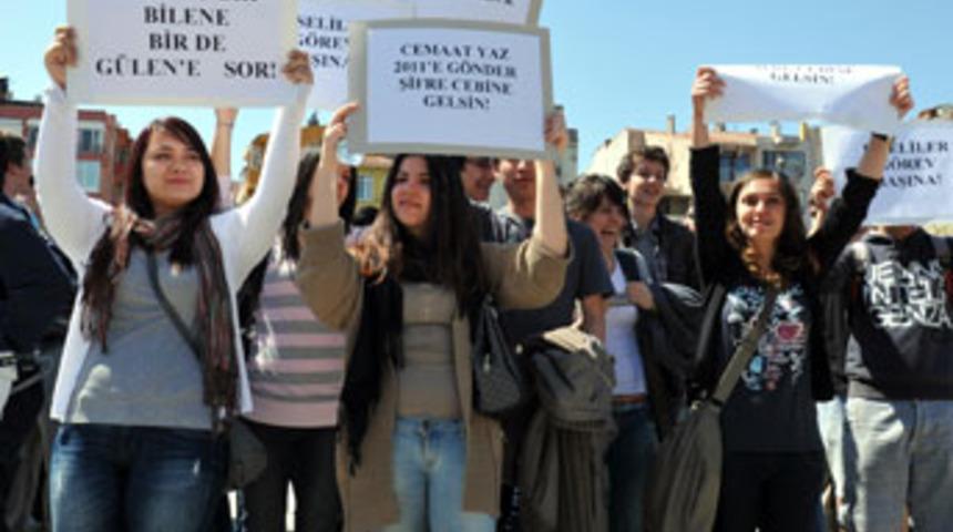 YGS'de şifre iddiaları protesto edildi