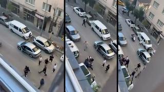 Bursa'da cadde ringe döndü! İki grubun amansız kavgası kamerada