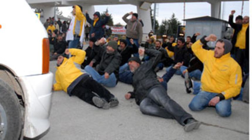 İş&ccedil;ilere polis m&uuml;dahale etti