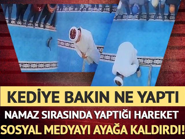 Namaz sırasında kediye bunu yaptı! G&ouml;zaltı kararı geldi