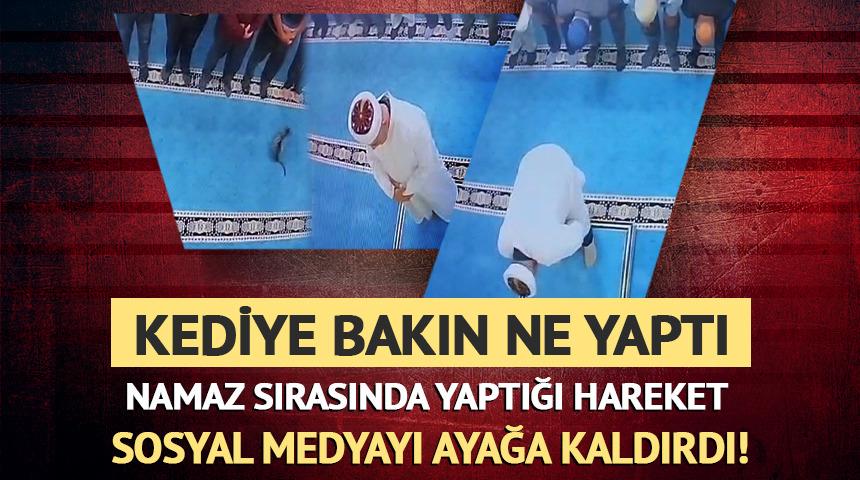 Namaz sırasında kediye bunu yaptı! G&ouml;zaltı kararı geldi