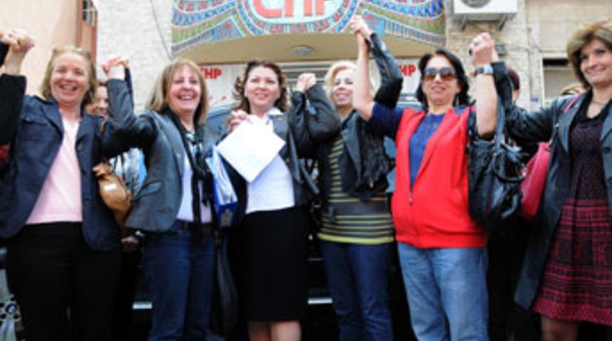 CHP'li kadınlardan liste protestosu