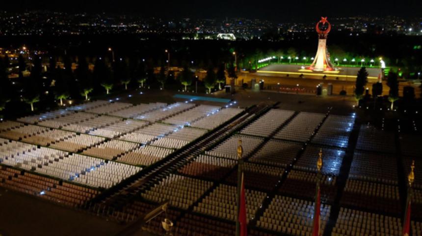 Cumhurbaşkanlığı Külliyesi'nde yapılacak tören için hazırlıklar tamamlandı