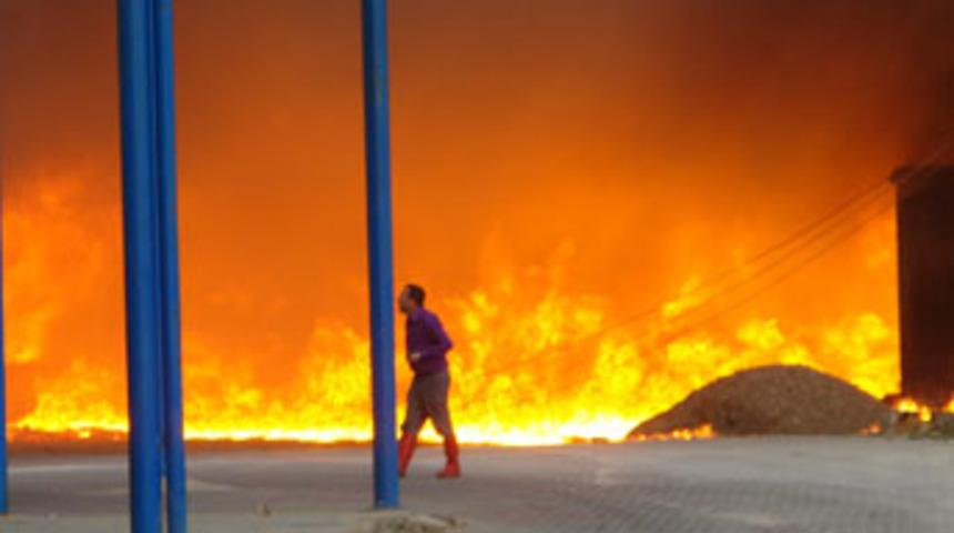 Ereğli'de buzhane deposunda yangın