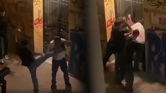4 &ccedil;ocuk Cihangir&rsquo;de 38 yaşındaki adama dehşeti yaşattı! Feci şekilde d&ouml;v&uuml;p gasp ettiler