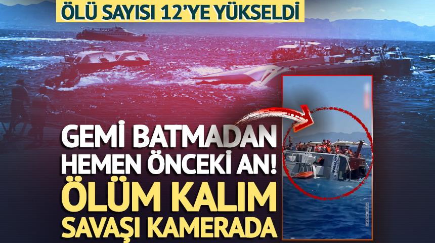 Girne'deki faciada can pazarı! Geminin son anları g&ouml;r&uuml;nt&uuml;lendi: &Ouml;l&uuml; sayısı 12'ye y&uuml;kseldi