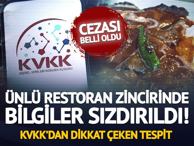 &Uuml;nl&uuml; restoran zincirinde bilgiler sızdırılmıştı! KVKK&rsquo;nın dikkat &ccedil;eken tespit