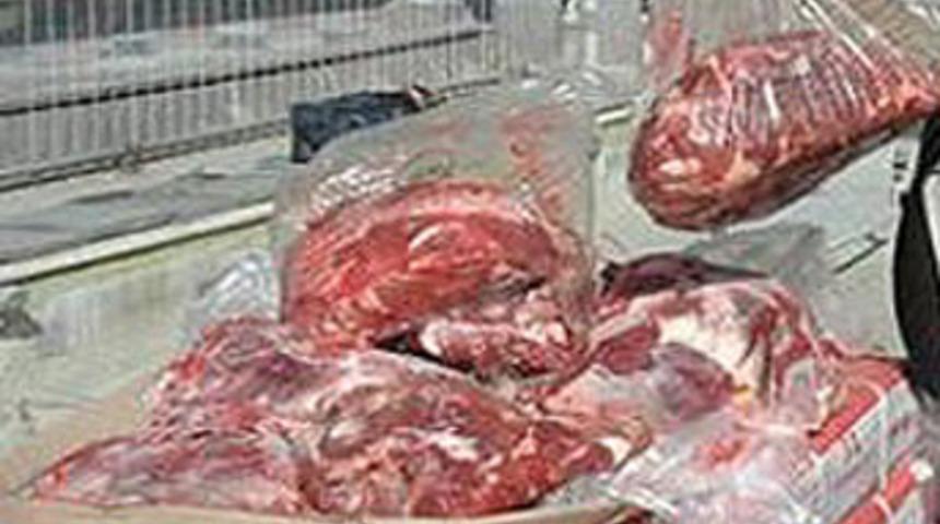Kilis'te bin 300 kilo kaçak et ele geçirildi