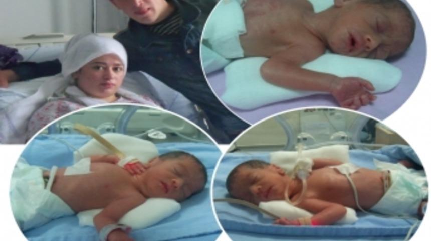 7 aylık 3'&uuml;z kız d&uuml;nyaya getirdi