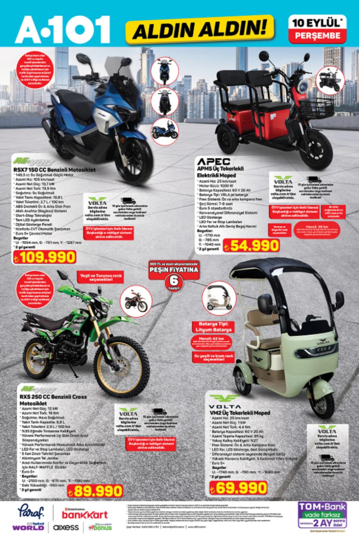 A101 e cross motosiklet geliyor! 10 Eylül 2026 A101 kataloğu  8