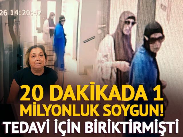 20 dakikada 1 milyonluk soygun! Tedavi i&ccedil;in biriktirmişti
