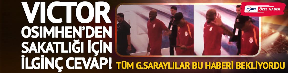 Galatasaray'da Victor Osimhen'den sevindiren tepki! Ma&ccedil; sonunda dikkat &ccedil;eken anlar