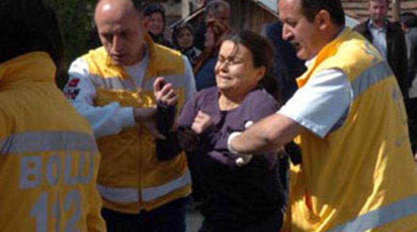 Oğlunun yandığını sanınca...