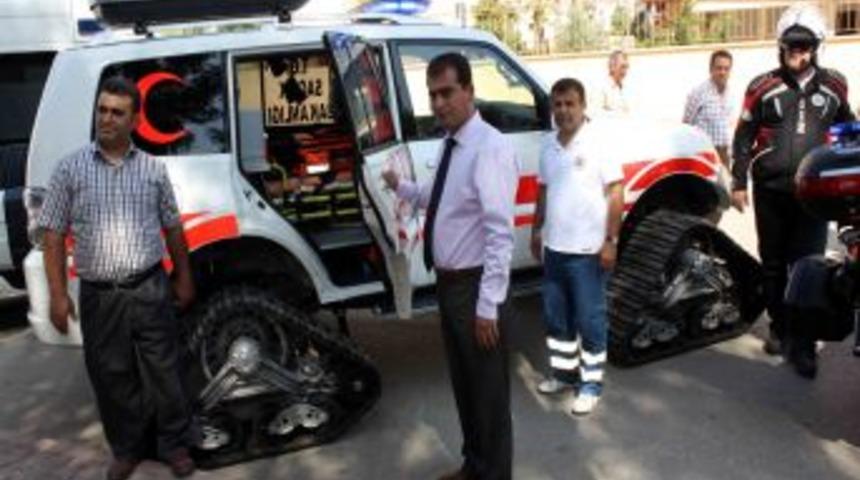 Mersin&rsquo;de 112 Acil Servisi filosunu paletli ambulasla g&uuml;&ccedil;lendirdi