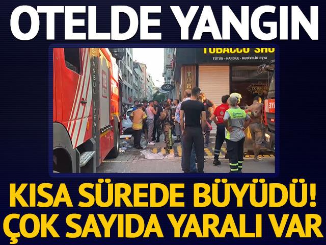 İstanbul'da otel yangını! &Ccedil;ok sayıda yaralı var
