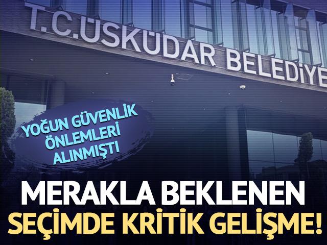 &Uuml;sk&uuml;dar Belediyesi'ndeki başkanvekili se&ccedil;imi ertelendi!